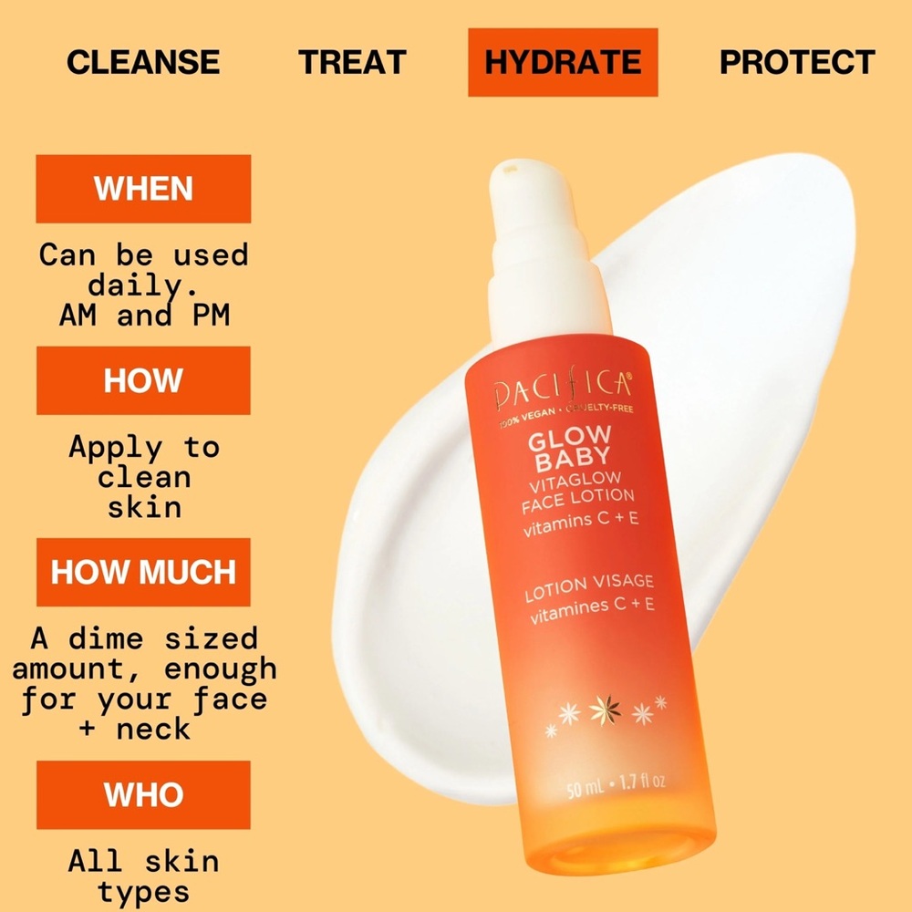 Pacifica Glow Baby | Vitaglow Face Lotion | Vitamins C & E | Vegan Cruelty-Free - Picture 8 of 12